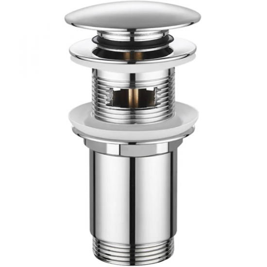 Донний клапан для раковини Koer PW-07-01 1 1/4'' з переливом автоматичний СLICK-СLACK (Колір хром)