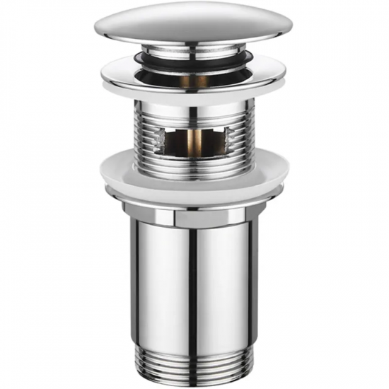 Донний клапан для раковини Koer PW-07-01 1 1/4'' з переливом автоматичний СLICK-СLACK (Колір хром)