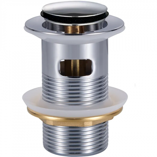 Донний клапан для раковини Zerix BV-05 1 1/4'' з переливом автоматичний СLICK-СLACK (Колір хром) (Z