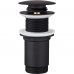 Донний клапан для раковини Koer PW-08-05 1 1/4''  без переливу автоматичний СLICK-СLACK (Колір чорн