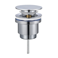 Донний клапан для раковини Koer PW-11-01 1 1/4''  універсальний (з/без перел) СLICK-СLACK (Колір хр