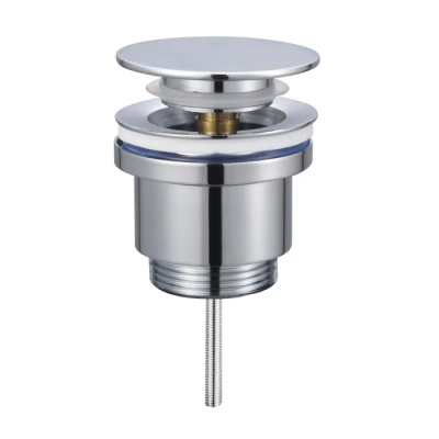 Донний клапан для раковини Koer PW-11-01 1 1/4''  універсальний (з/без перел) СLICK-СLACK (Колір хр