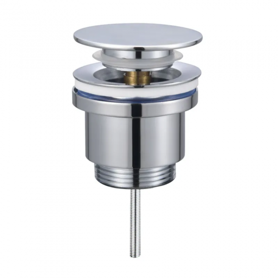 Донний клапан для раковини Koer PW-11-01 1 1/4''  універсальний (з/без перел) СLICK-СLACK (Колір хр