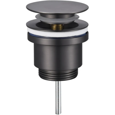 Донний клапан для раковини Koer PW-11-07 1 1/4''  універсальний (з/без перел) СLICK-СLACK (Колір гр