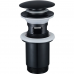 Донний клапан для раковини Zerix BV-01 BLACK 1 1/4'' з переливом автоматичний СLICK-СLACK (Колір чо