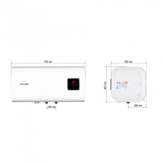 Водонагрівач "Квадрат" Mixxus EWH-14050 CUBE WET(Н) накопичувальний 50 л, мокрий тен 2,0 kW (WH0614