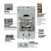 Газовая колонка MIXXUS GWH-0510 BASIC GLASS дымоходная 10 л/мин (панель из стекла с рисунком) (WH0026)