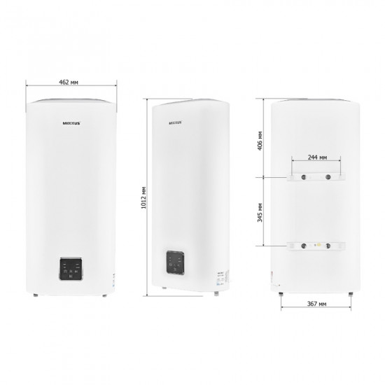 Водонагрівач "Плоский" MIXXUS EWH-09050 FLAT WET накопичувальний 50 л, мокрий тен 2 kW (WH0594)