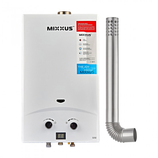 Газовая колонка Mixxus GWH-0710 BASIC TURBO WHITE турбо 10 л/мин (WH0028)