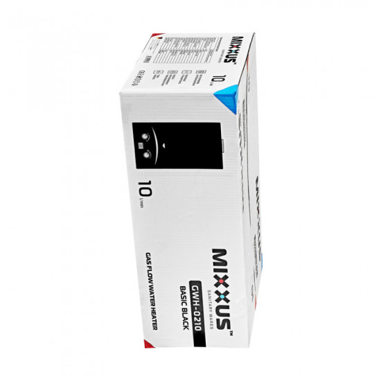 Газовая колонка MIXXUS GWH-0210 BASIC BLACK дымоходная 10 л/мин (цвет черный) (WH0023)
