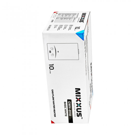 Газовая колонка MIXXUS GWH-0110 BASIC WHITE дымоходная 10 л/мин (цвет белый) (WH0022)