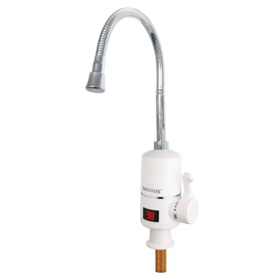 Водонагрівач Mixxus Electra 110-EF 3 kW проточний, з індикатором темп., рефлекторний вилив, Reset,