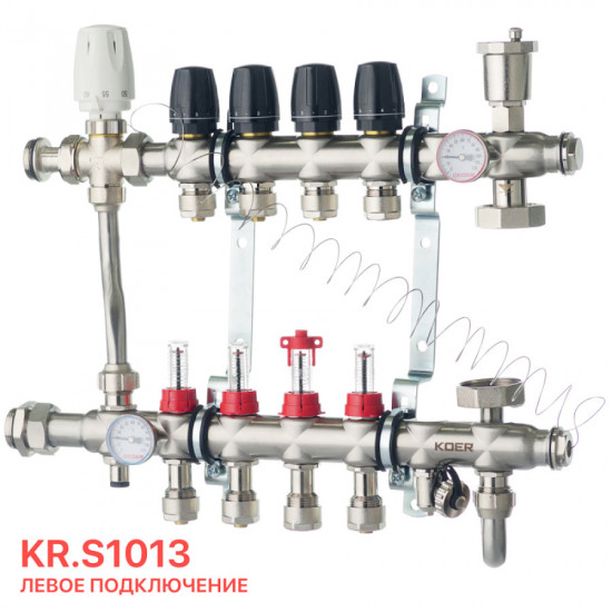 Колектор з вбудованим смесит. вузлом Koer KR.S1013-4 1 "х4 SUS304 і євроконус 3 / 4-16 (KR2947)