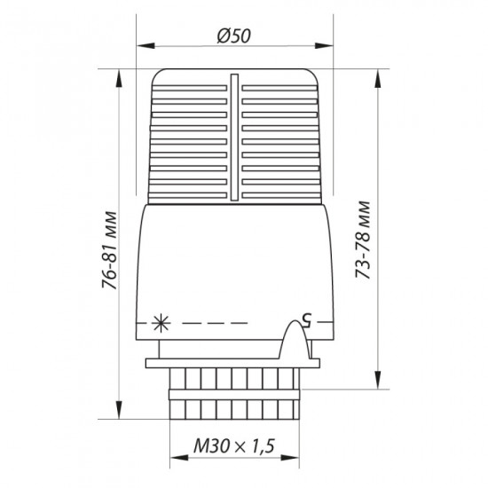 Термоголовка з виносним датчиком M30x1.5 Koer KR.1332 (KR2678)