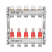 Колектор з витратоміром та термостатичними клапанами Roho R804-05M - 1"х 5 вих. (RO1030)