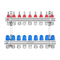 Коллекторный блок с расходомерами и евроконусами Koer KR.1210-9 - 1"x9 WAYS (KR5271)