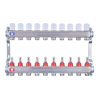 Коллекторный блок с расходомерами Nolf NF.2100-10S 1"x10 (корпус нержавеющая сталь) (NF3024)