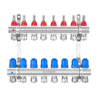 Коллекторный блок с расходомерами и евроконусами Koer KR.1210-8 - 1"x8 WAYS (KR5270)