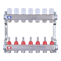 Коллекторный блок с расходомерами Nolf NF.2100-07S 1"x7 (корпус нержавеющая сталь) (NF3021)