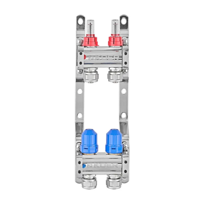 Колекторний блок з витратомірами та євроконусами Koer KR.1210-2 - 1"x2 WAYS (KR5264)