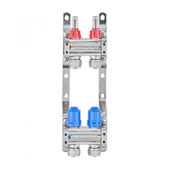 Колекторний блок з витратомірами та євроконусами Koer KR.1210-2 - 1"x2 WAYS (KR5264)