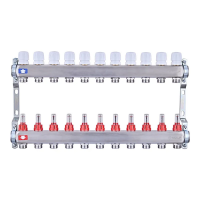 Коллекторный блок с расходомерами Nolf NF.2100-11S 1"x11 (корпус нержавеющая сталь) (NF3025)