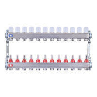 Коллекторный блок с расходомерами Nolf NF.2100-12S 1"x12 (корпус нержавеющая сталь) (NF3026)