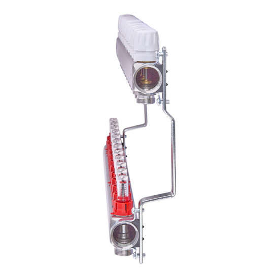 Колекторний блок з витратомірами Nolf NF.2100-12S 1"x12 (корпус нержавіюча сталь) (NF3026)