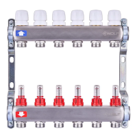 Колекторний блок з витратомірами Nolf NF.2100-06S 1"x6 (корпус нержавіюча сталь) (NF3020)