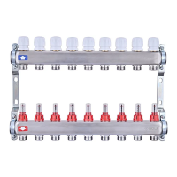 Коллекторный блок с расходомерами Nolf NF.2100-09S 1"x9 (корпус нержавеющая сталь) (NF3023)