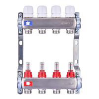 Коллекторный блок с расходомерами Nolf NF.2100-04S 1"x4 (корпус нержавеющая сталь) (NF3018)
