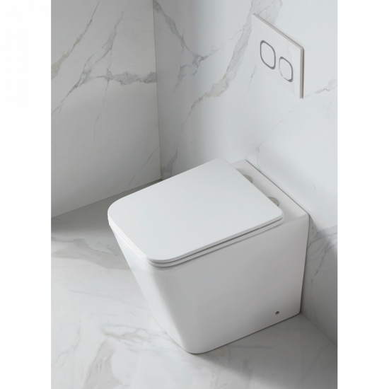 Унітаз підлоговий безбачковий Mixxus Premium QUADRO-0701-R 600х355х410mm, система змиву RIMLESS (MP