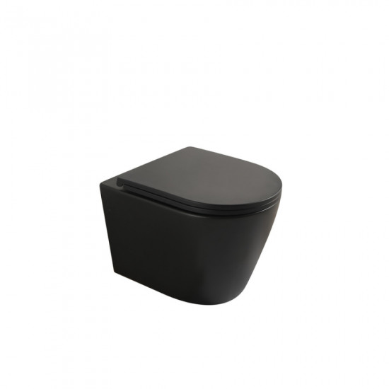 Комплект унітаз з інсталяцією для унітазу Mixxus Premium BEVEL-SET-2101 BLACK система змиву TORNADO