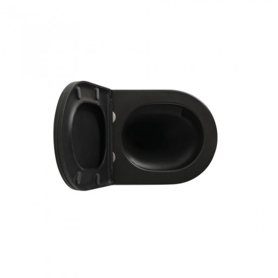 Комплект унітаз з інсталяцією для унітазу Mixxus Premium BEVEL-SET-2101 BLACK система змиву TORNADO
