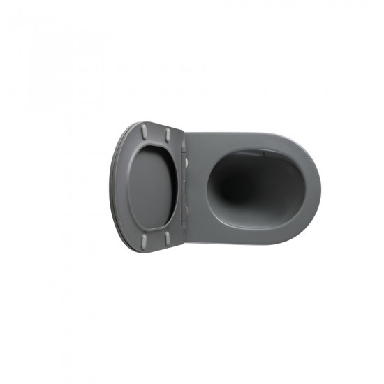 Унітаз підвісний Mixxus Premium ELLIPSE-0309-T1 GRAY 530x360x350mm система змиву TORNADO 1.0 (MP665
