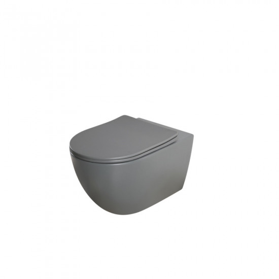 Унітаз підвісний Mixxus Premium ELLIPSE-0309-T1 GRAY 530x360x350mm система змиву TORNADO 1.0 (MP665