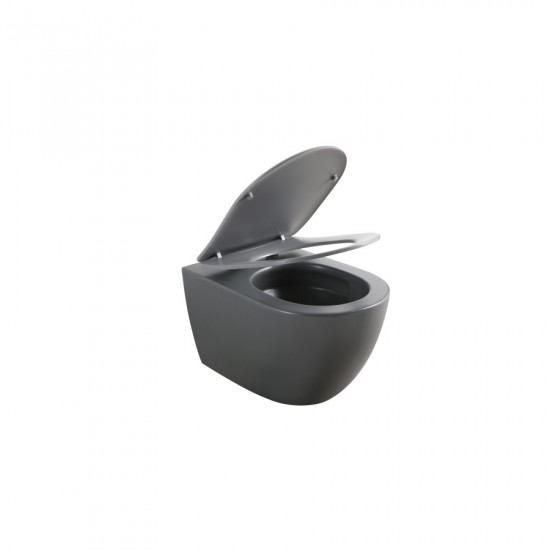 Унітаз підвісний Mixxus Premium ELLIPSE-0309-T1 GRAY 530x360x350mm система змиву TORNADO 1.0 (MP665