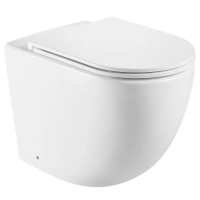 Унитаз напольный безободковый Mixxus Premium ELLIPSE-0701-T1 570х365х410mm, система смыва TORNADO 1