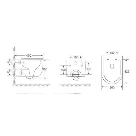 Комплект Grohe Set Унітаз TOPPER-0302-T3 + Інсталяція Grohe Rapid SL 38772001 (38772001TOPPER0302T3