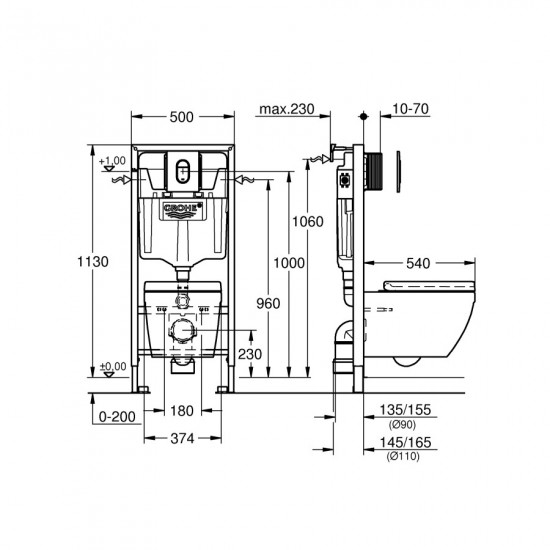Інсталяційний комплект Grohe Rapid 5 в 1 (36503000)