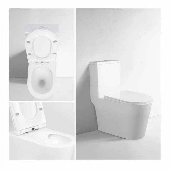 Унитаз моноблок напольный Mixxus BEVEL-0406-T1 690х360х790mm, система смыва TORNADO 1.0 (MI6729)