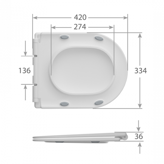 Унітаз-компакт Mixxus BEVEL-0407-T1 630х350х795mm, система змиву TORNADO 1.0 (MI6690)