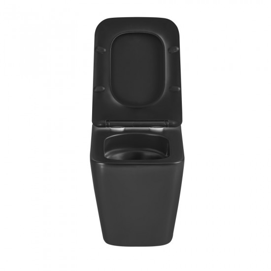 Унітаз підвісний Mixxus Premium QUADRO-0301-T3 BLACK 490х340х360mm, система змиву TORNADO 3.0 (MP65