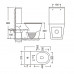 Унітаз-компакт Mixxus BEVEL-0405-R 605х370х800mm, система змиву RIMLESS (MI6728)