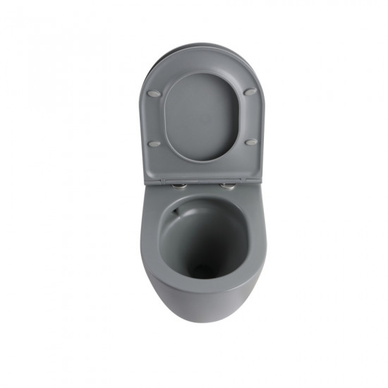 Комплект унітаз з інсталяцією для унітазу Mixxus Premium ELLIPSE-SET-2101 GRAY система змиву TORNAD