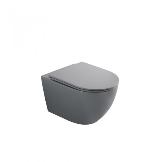 Комплект унітаз з інсталяцією для унітазу Mixxus Premium ELLIPSE-SET-2101 GRAY система змиву TORNAD