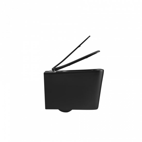 Унітаз підвісний Mixxus Premium Quadro-0302-R Black 530x360x365mm, система змиву RIMLESS (MP6455)