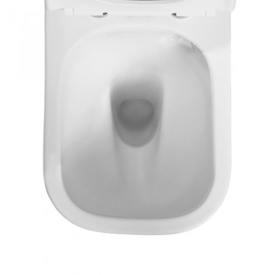 Чаша унітазу-компакту Mixxus Quadro-0404-T1 Bowl 660х360х820 Tornado 1.0 без сидіння (MI8342)