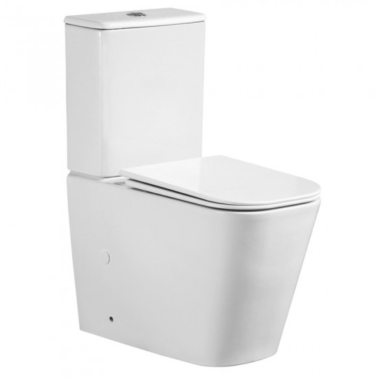 Чаша унітазу-компакту Mixxus Quadro-0404-T1 Bowl 660х360х820 Tornado 1.0 без сидіння (MI8342)