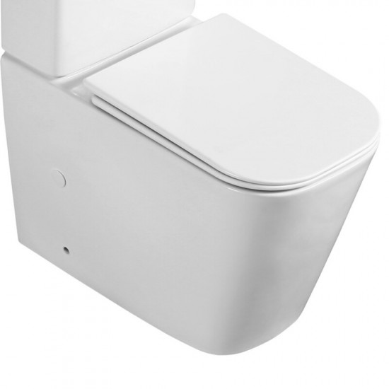 Чаша унітазу-компакту Mixxus Quadro-0404-T1 Bowl 660х360х820 Tornado 1.0 без сидіння (MI8342)